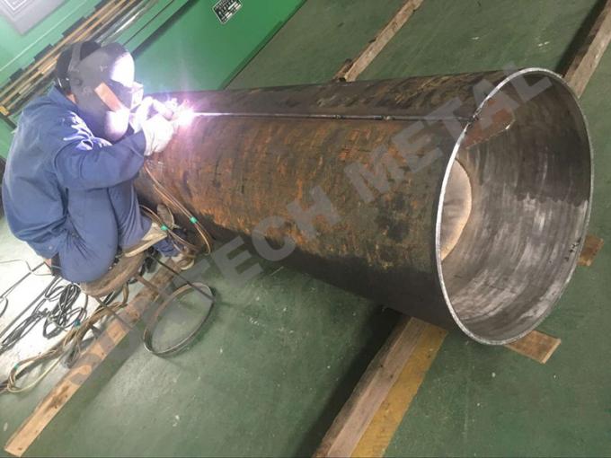 Explosive Welding Nickle Alloy Bimetallic Clad Pipe For Chemical Process Equipment